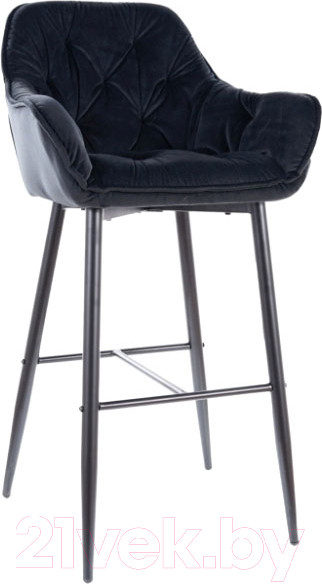 Изображение товара Стул барный Signal Cherry H-1 Velvet (Bluvel 19 черный/черный)