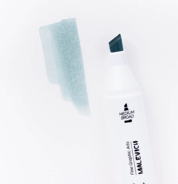 Изображение товара Маркер перманентный Малевичъ GrafArt Brush 190088 (серый сине-зеленый)