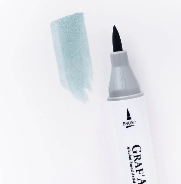 Изображение товара Маркер перманентный Малевичъ GrafArt Brush 190088 (серый сине-зеленый)