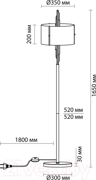 Изображение товара Торшер Odeon Light Margaret 5415/3F