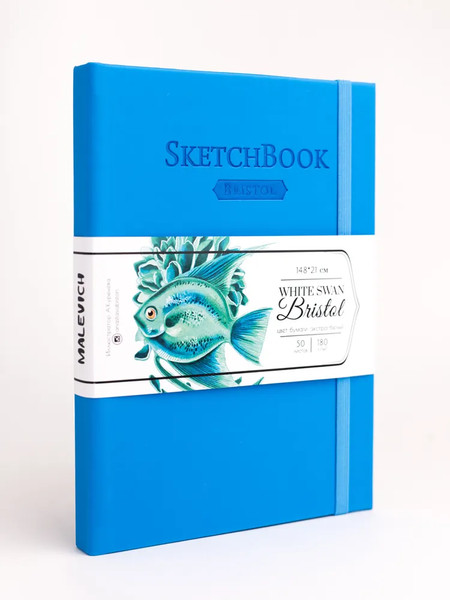 Изображение товара Скетчбук Малевичъ Bristol Touch / 401431 (50л, голубой)
