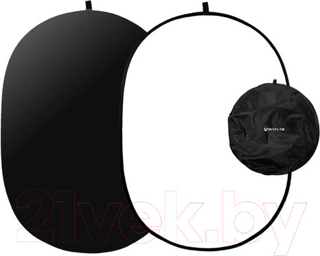 Изображение товара Фон тканевый RayLab RF-12 (1.5x2м, белый/черный)