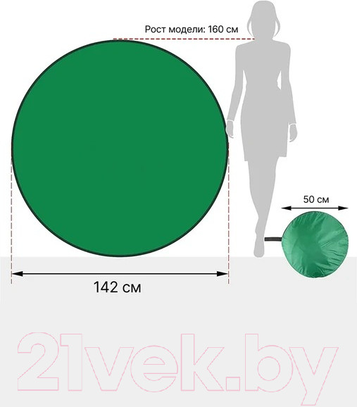 Изображение товара Фон тканевый RayLab RF-12CH (хромакей)