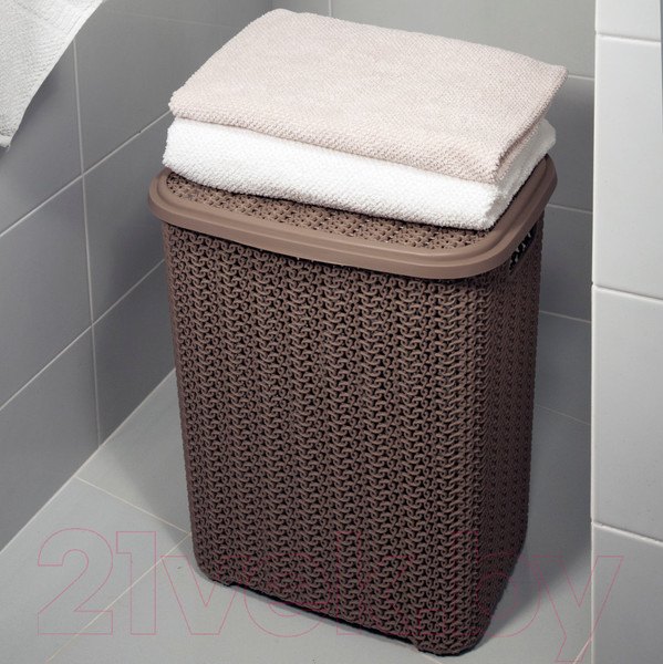 Изображение товара Корзина для белья Violet Вязь / 206022 (60л, шоколад)