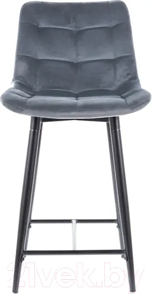 Изображение товара Стул барный Signal Chic H-2 Velvet (Bluvel 14 серый/черный)
