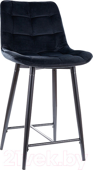 Изображение товара Стул барный Signal Chic H-2 Velvet (Bluvel 19 черный/черный)