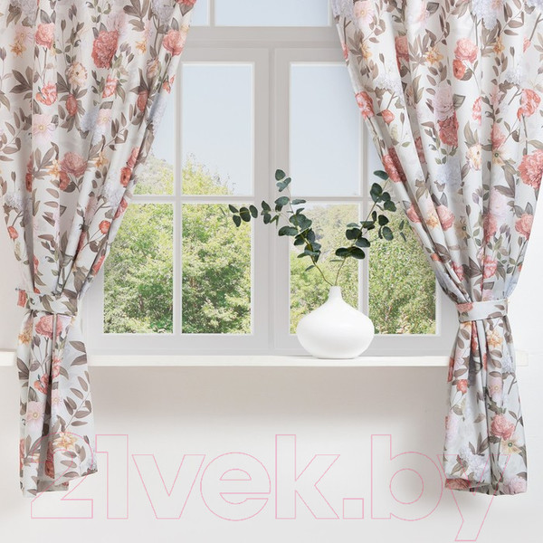 Изображение товара Комплект штор Этель Цветущий сад 9350985 (145x180, 2шт, с подхватами)