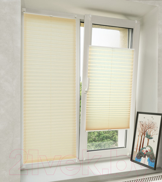 Изображение товара Штора-плиссе Delfa Basic Crush СПШ-35501 (43x160, ваниль)