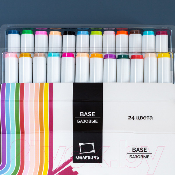 Изображение товара Набор маркеров Малевичъ GrafArt Brush / 190902 (24 цвета, базовый)