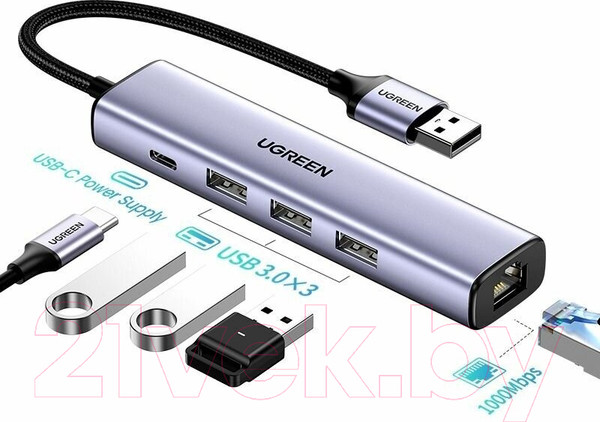 Изображение товара Док-станция для ноутбука Ugreen CM475 / 60554 (серый)