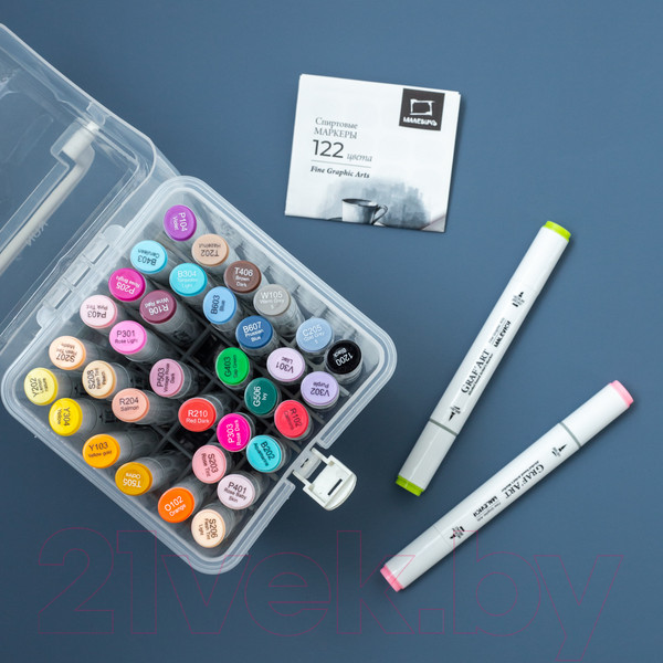 Изображение товара Набор маркеров Малевичъ GrafArt Brush / 190903 (36 цветов, базовый)