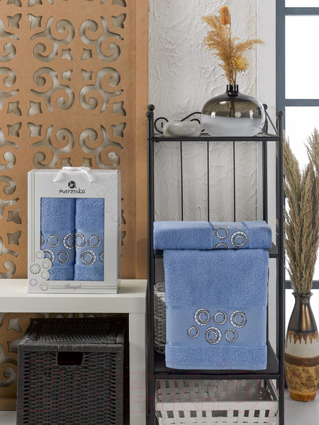 Изображение товара Набор полотенец Merzuka Bangle 50x90/70x140 / 11284 (голубой)