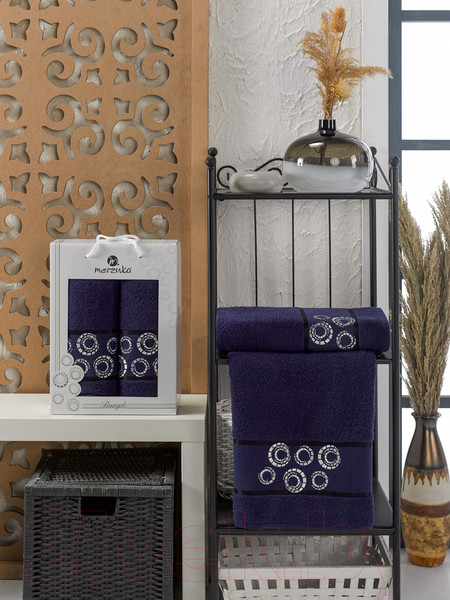 Изображение товара Набор полотенец Merzuka Bangle 50x90/70x140 / 11284 (синий)