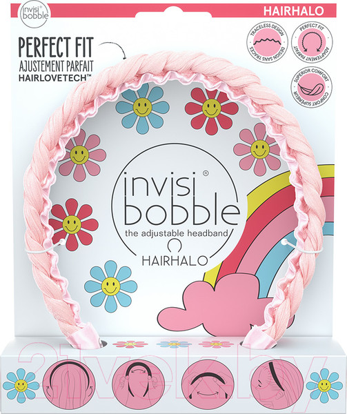 Изображение товара Обруч для волос Invisibobble Hairhalo Eat Pink And Be Merry