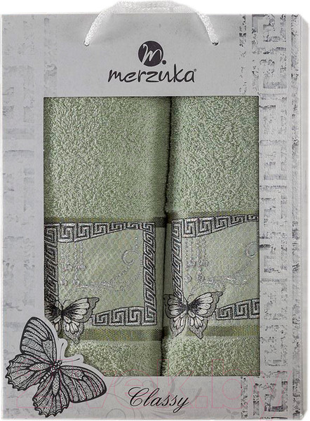 Изображение товара Набор полотенец Merzuka Classy 50x90/70x140 / 11290 (зеленый)