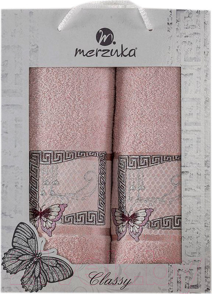 Изображение товара Набор полотенец Merzuka Classy 50x90/70x140 / 11290 (светло-розовый)