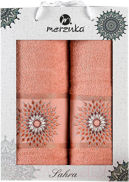 Изображение товара Набор полотенец Merzuka Sahra махра 50x90/70x140 / 11627 (оранжевый)