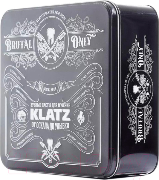 Изображение товара Подарочный набор Klatz Brutal Only Зубная паста 6x75мл+Стакан для виски 2шт