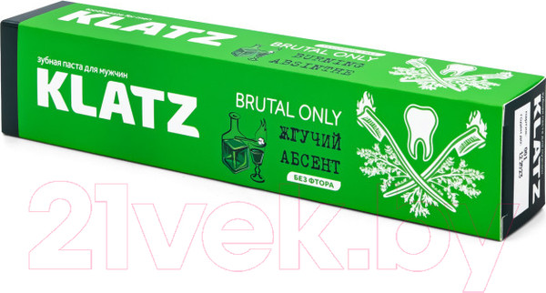 Изображение товара Подарочный набор Klatz Brutal Only Зубная паста 6x75мл+Стакан для виски 2шт
