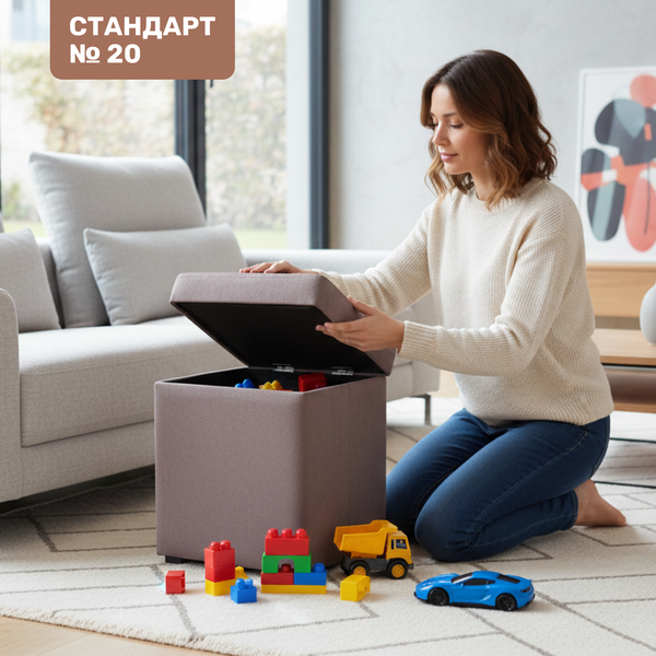 Изображение товара Пуф Мебельград Стандарт №20 (альба светло-коричневый)