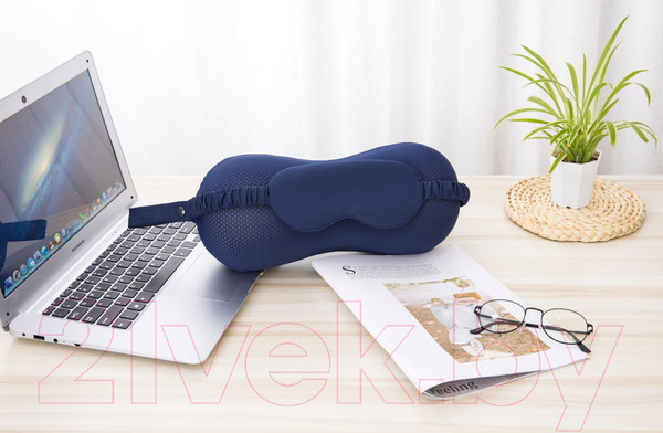 Изображение товара Подушка на шею Arya Memory Foam / 8680943224279 (синий, с маской для глаз)