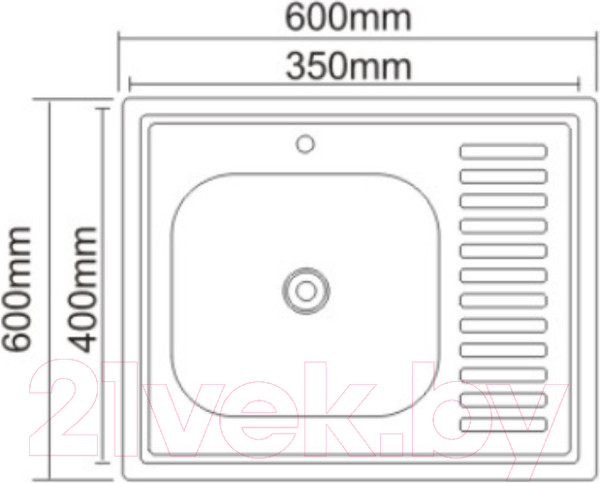 Изображение товара Мойка кухонная Saniteco 6060-L
