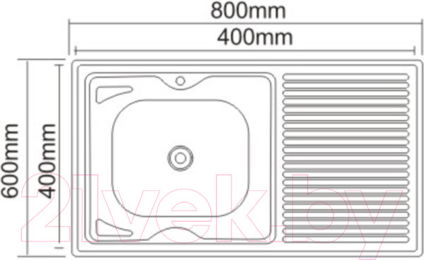 Изображение товара Мойка кухонная Saniteco 8060S-R