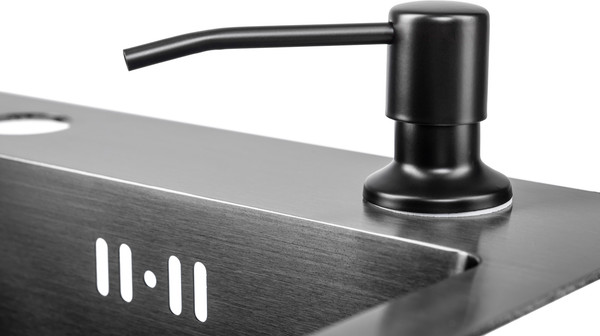 Изображение товара Мойка кухонная Saniteco 4848 Nano (с сифоном, дозатором и коландером)