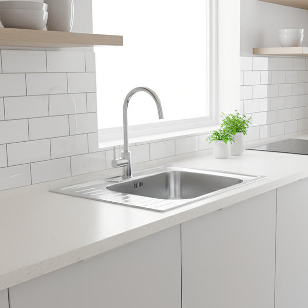 Изображение товара Мойка кухонная Saniteco 6060-R (с сифоном)