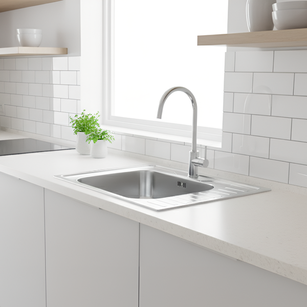 Изображение товара Мойка кухонная Saniteco 6060-L (с сифоном)