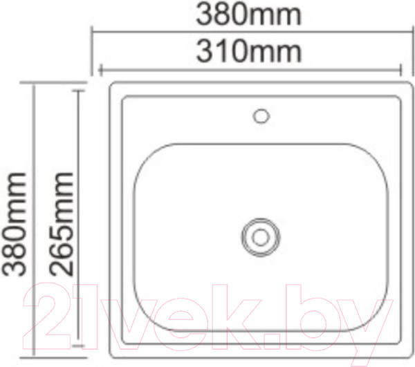 Изображение товара Мойка кухонная Saniteco 3838
