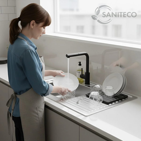 Изображение товара Мойка кухонная Saniteco 8060S-L (с сифоном)