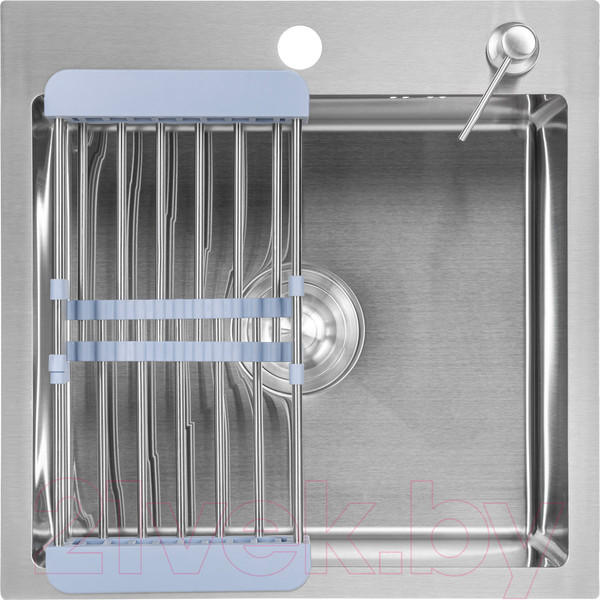 Изображение товара Мойка кухонная Saniteco 4848 (с сифоном, дозатором и коландером)