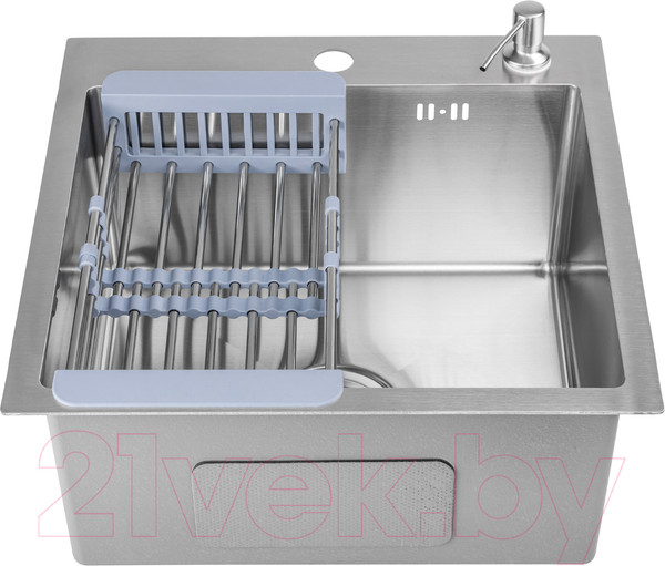 Изображение товара Мойка кухонная Saniteco 4848 (с сифоном, дозатором и коландером)