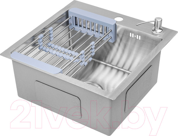 Изображение товара Мойка кухонная Saniteco 4848 (с сифоном, дозатором и коландером)