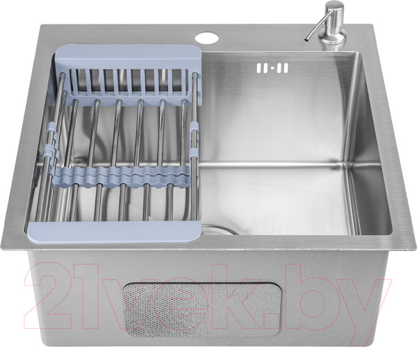Изображение товара Мойка кухонная Saniteco 5050 (с сифоном, дозатором и коландером)
