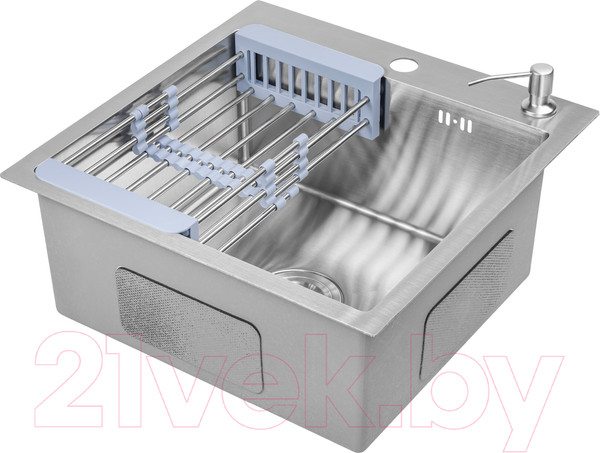 Изображение товара Мойка кухонная Saniteco 5050 (с сифоном, дозатором и коландером)