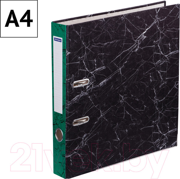 Изображение товара Папка-регистратор OfficeSpace 274409 (черный/зеленый)