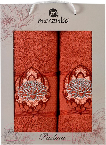 Изображение товара Набор полотенец Merzuka Padma 50x90/70x140 / 11637 (терракотовый)