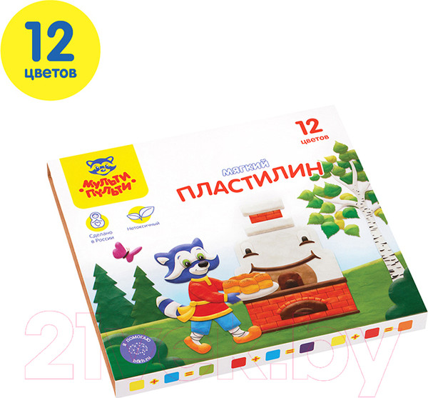 Изображение товара Пластилин Мульти-пульти Енот в сказке / МП_41711 (12цв)