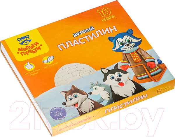 Изображение товара Пластилин Мульти-пульти Енот на Аляске / ДП_10234 (10цв)