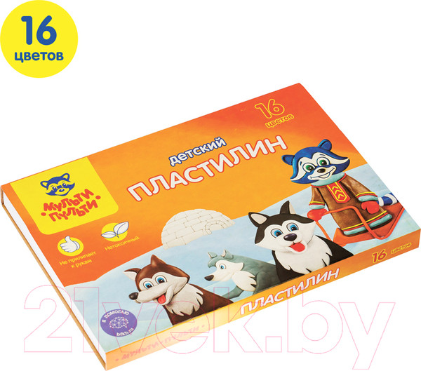 Изображение товара Пластилин Мульти-пульти Енот на Аляске / ДП_10236 (16цв)