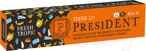 Изображение товара Зубная паста PresiDent Fresh Tropic 12+ (70г)