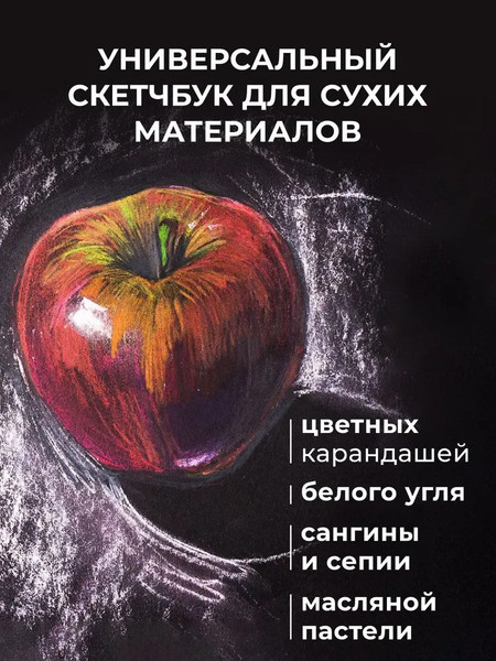 Изображение товара Скетчбук Малевичъ Graf'Art / 402316 (48л, total black)