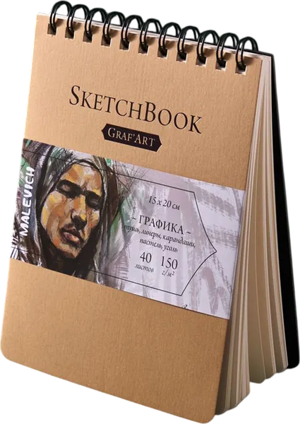 Изображение товара Скетчбук Малевичъ GrafArt / 401232 (40л, бежевый)
