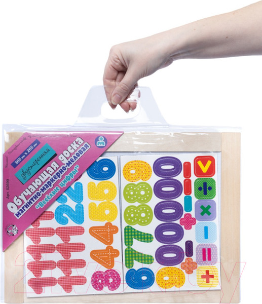 Изображение товара Доска для рисования Десятое королевство Магнитно-маркерно-меловая Веселые цифры / 02699