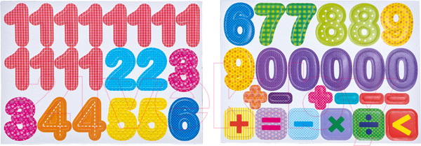 Изображение товара Доска для рисования Десятое королевство Магнитно-маркерно-меловая Веселые цифры / 02699