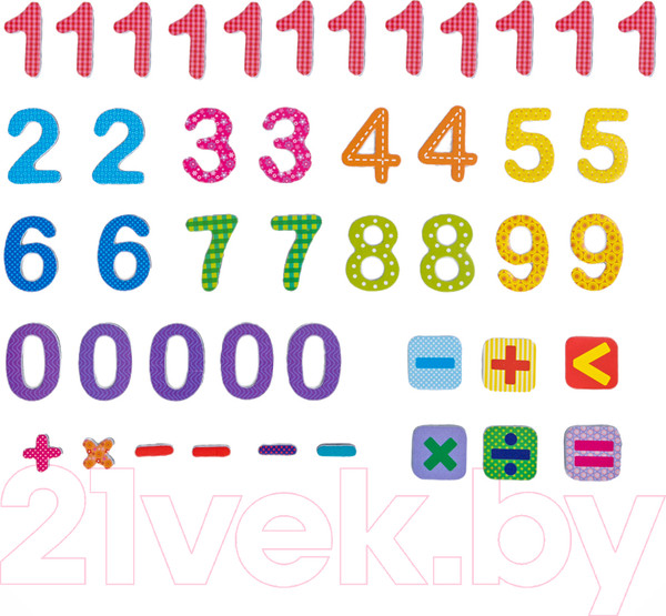 Изображение товара Доска для рисования Десятое королевство Магнитно-маркерно-меловая Веселые цифры / 02699