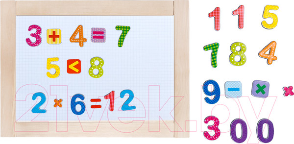 Изображение товара Доска для рисования Десятое королевство Магнитно-маркерно-меловая Веселые цифры / 02699