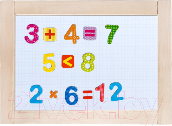 Изображение товара Доска для рисования Десятое королевство Магнитно-маркерно-меловая Веселые цифры / 02699